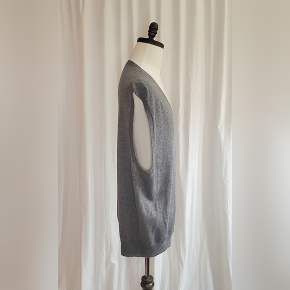 Kallspin Cashmere Wool Blend Sweater Vest Men's Size 2XL Medium Gray V-Neck. - Picture 2 of 9